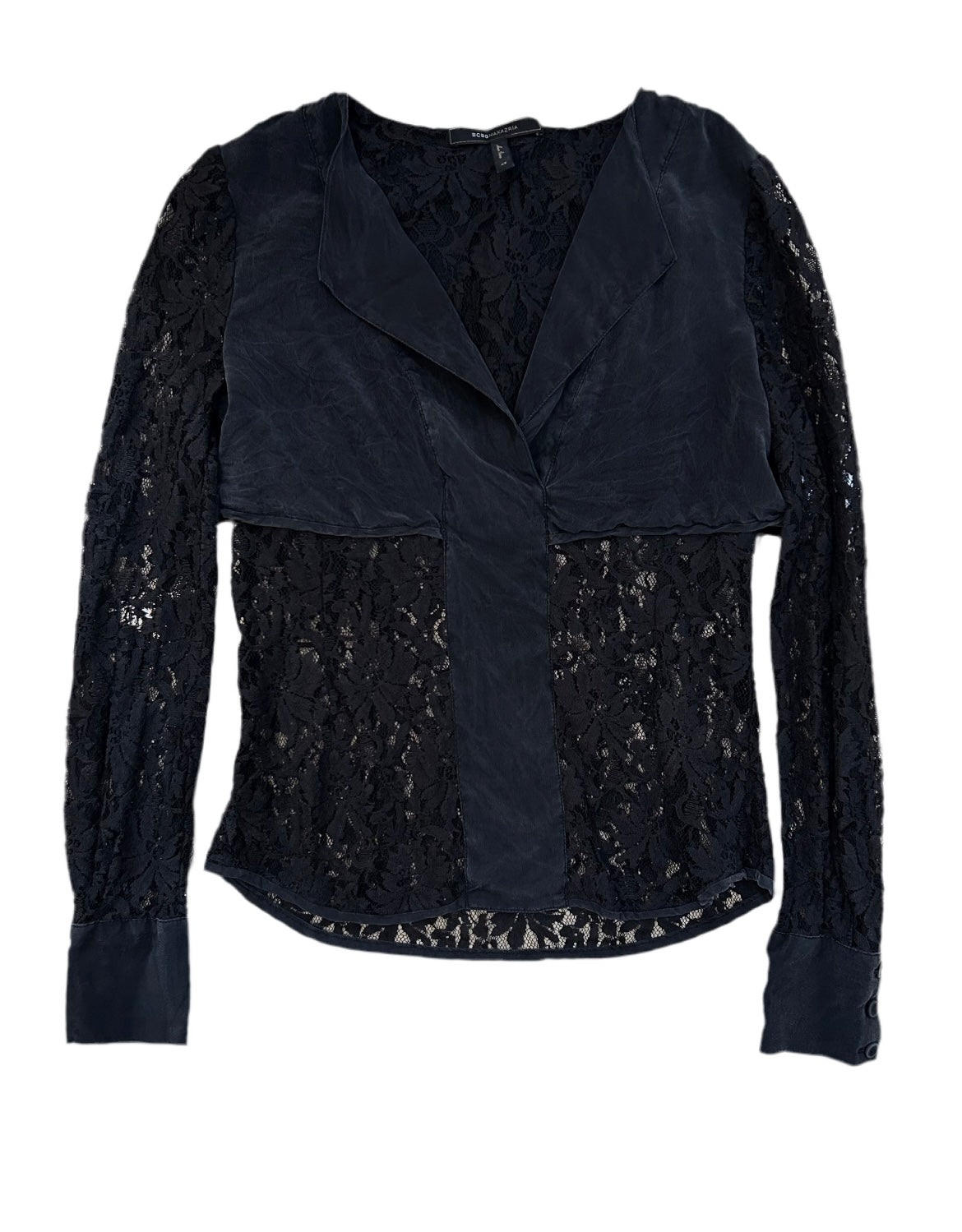 Black lace Maxazria top
