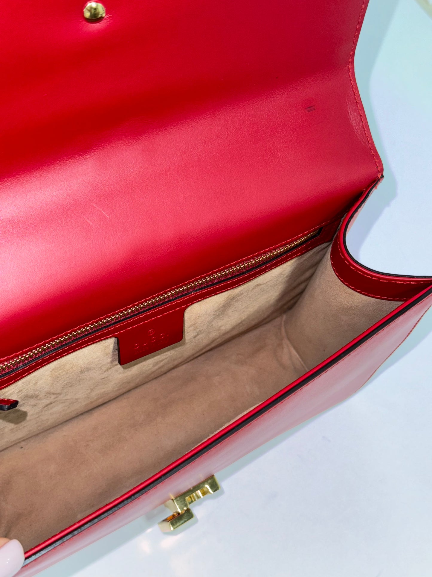 Gucci Red Sylvie Small Shoulder Bag