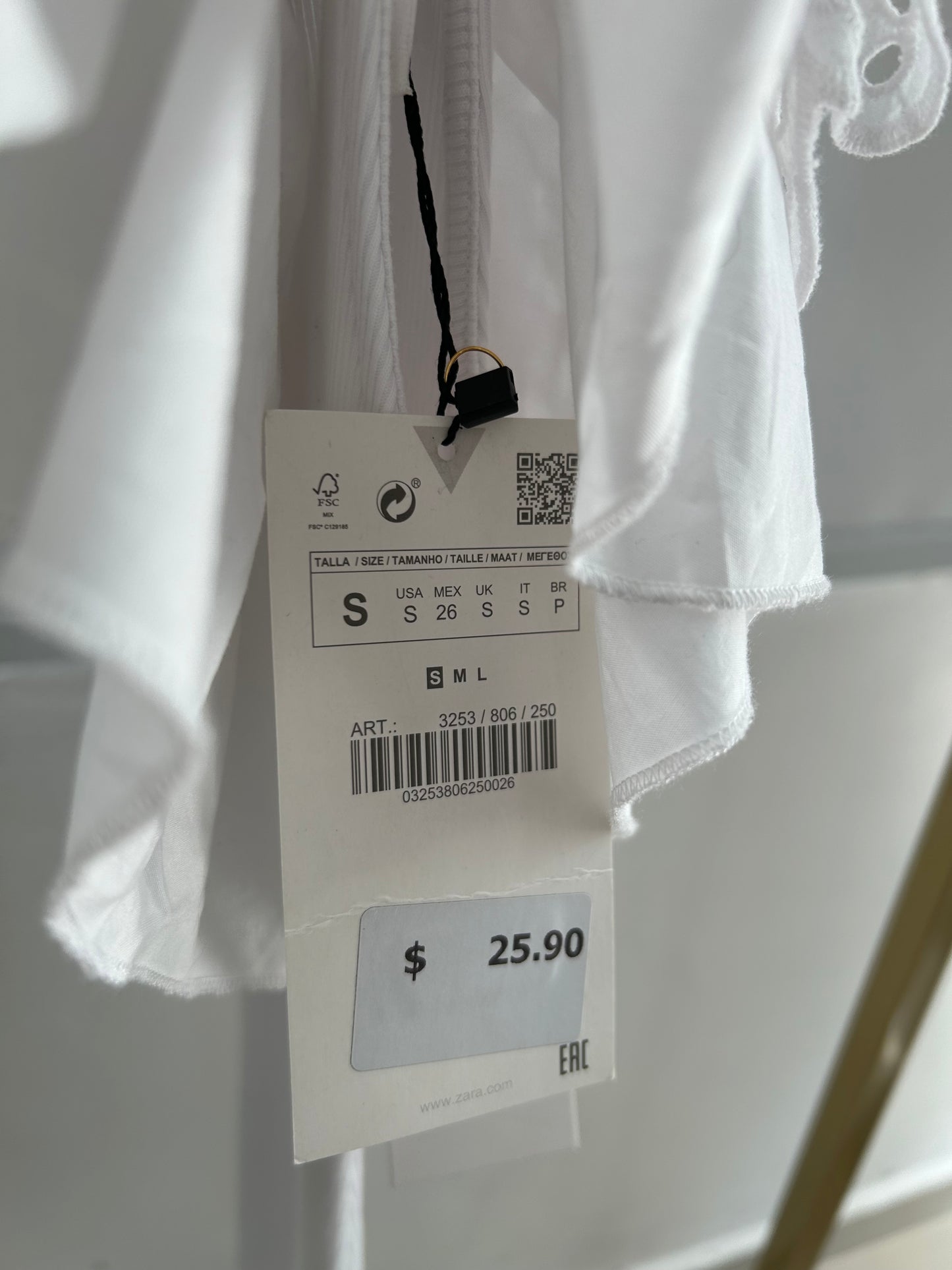 White Lace Sleeve Dress