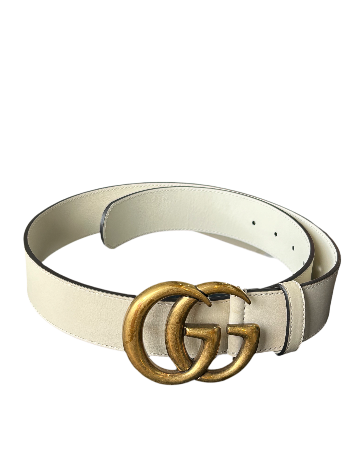 Gucci GG Marmont wide belt ivory