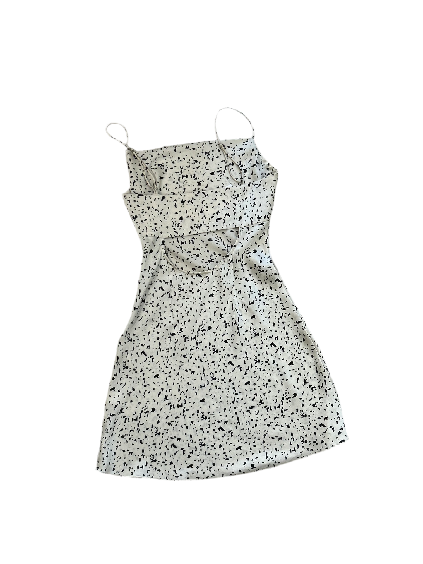 Ivory polka dot Satin Dress