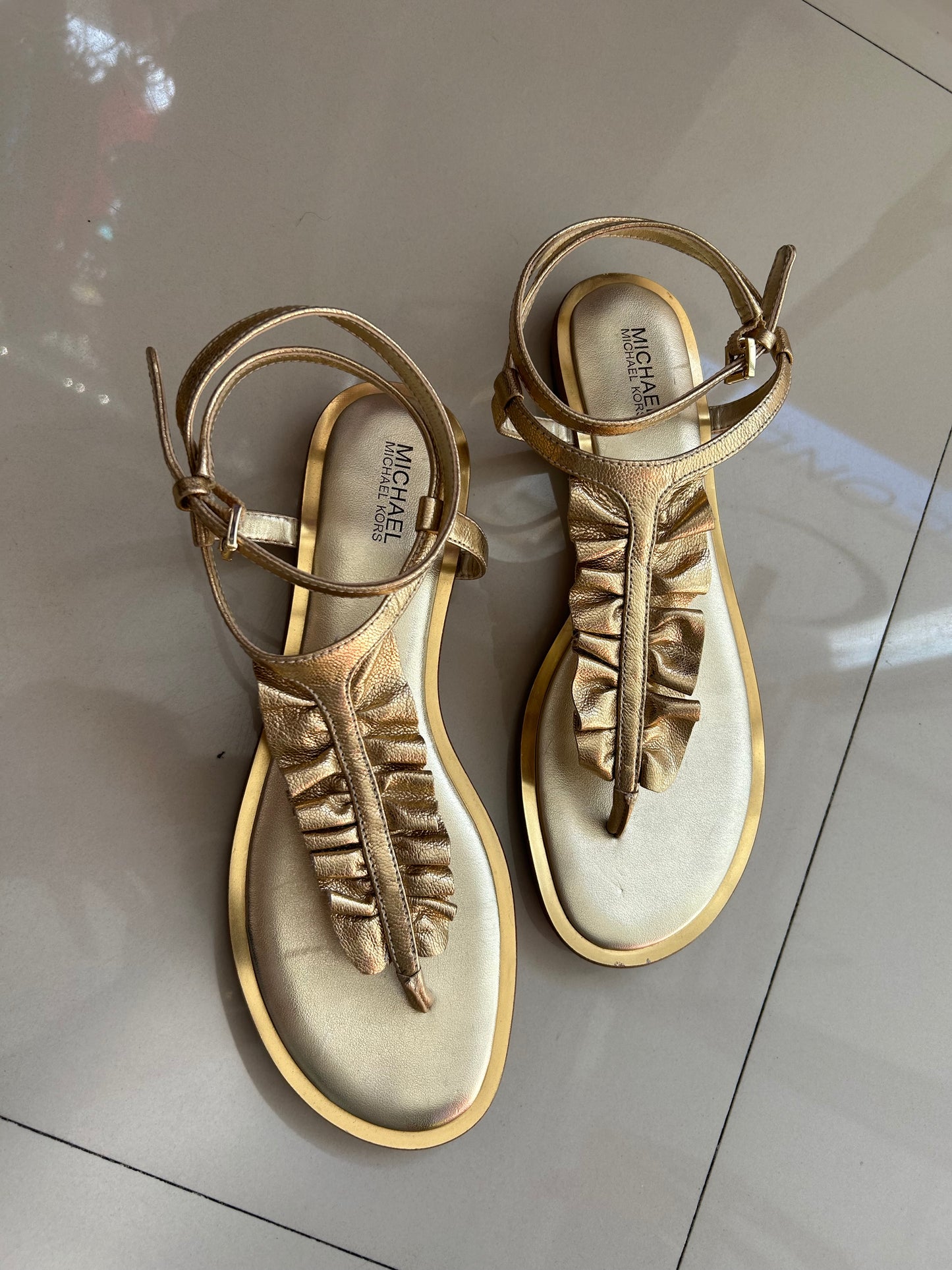 Michael Kors Gold Sandals 6.5