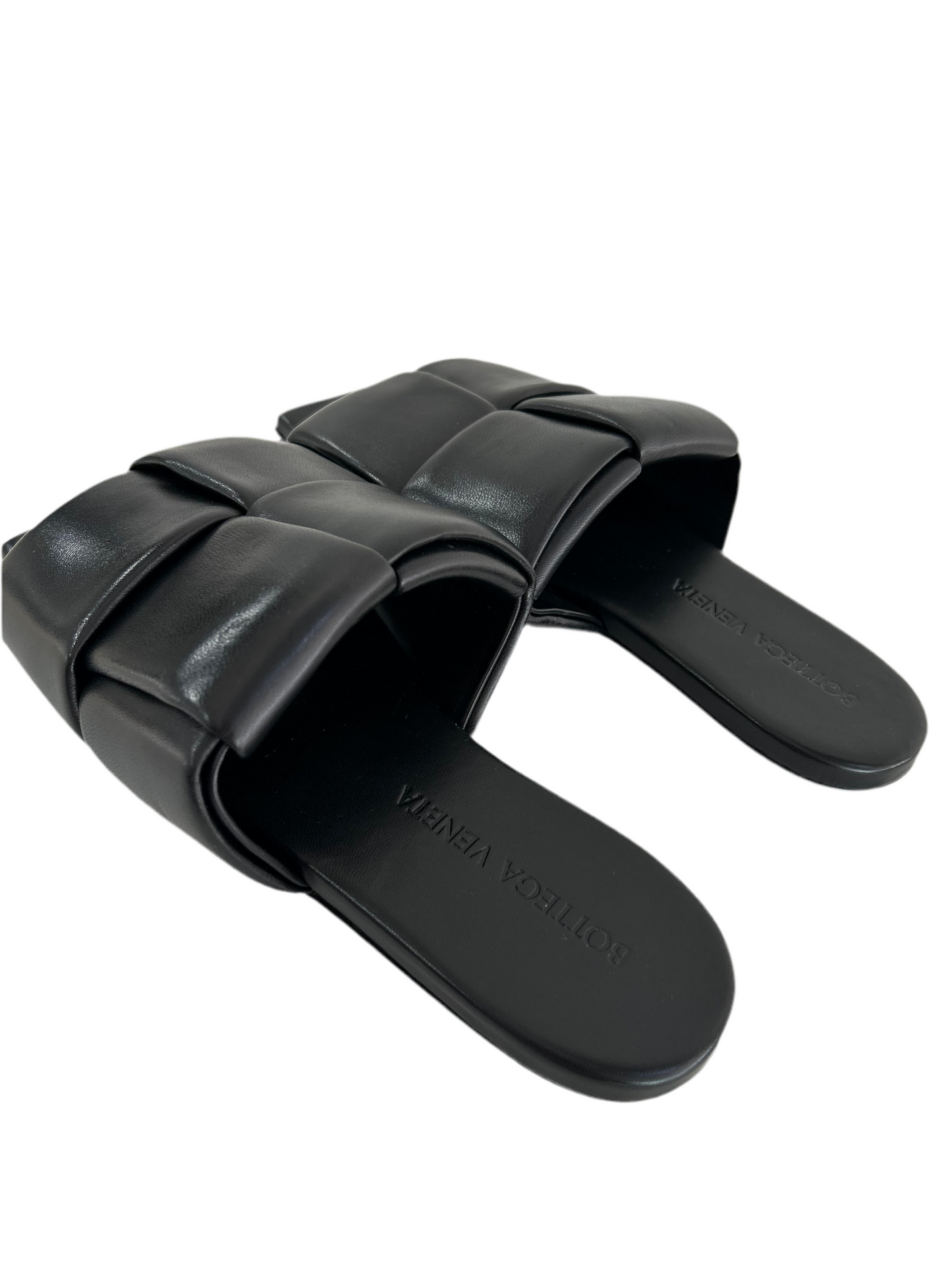 Bottega Veneta Black Leather Sandals 38.5