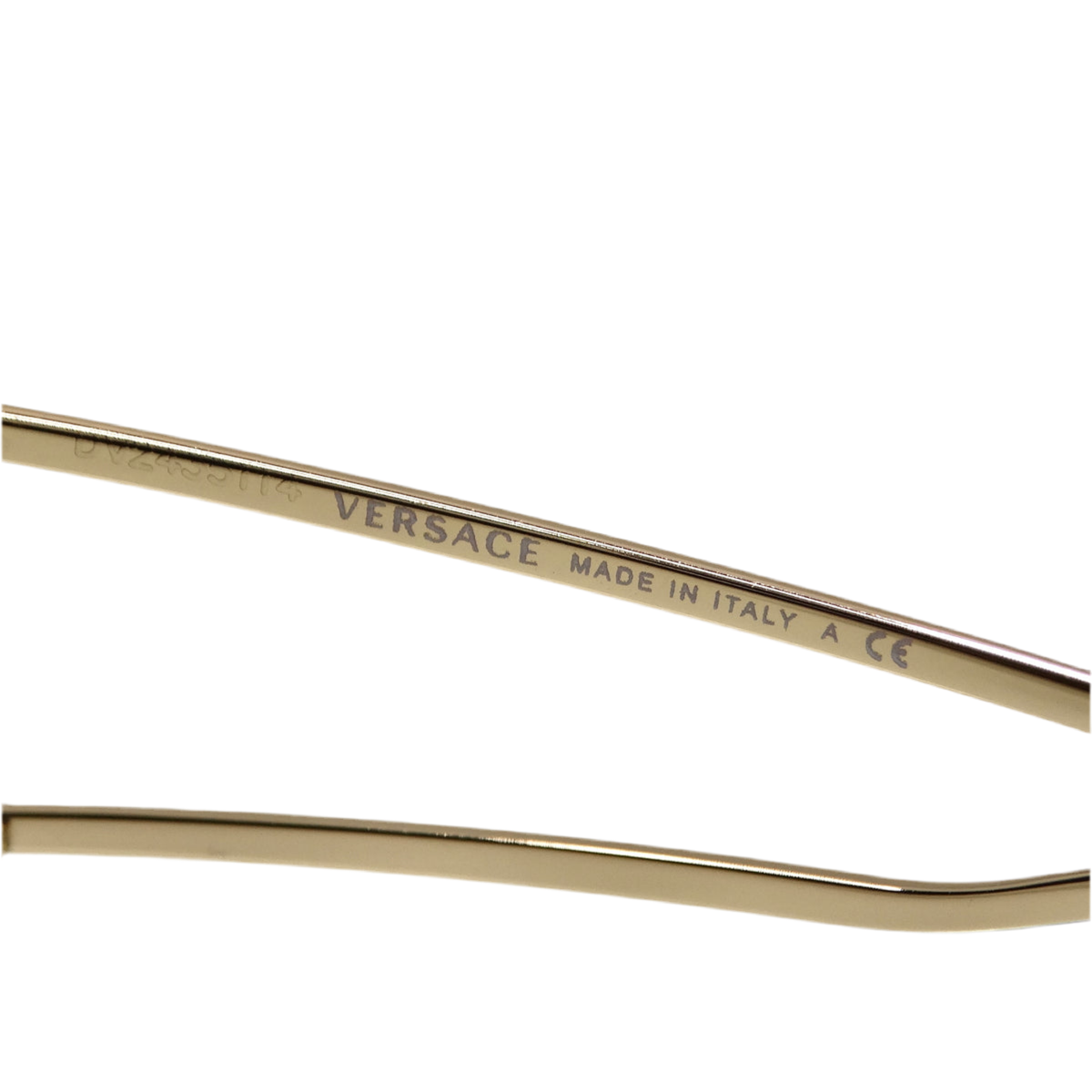 Versace Medusa Gold Tone Mirrored Shield Sunglasses