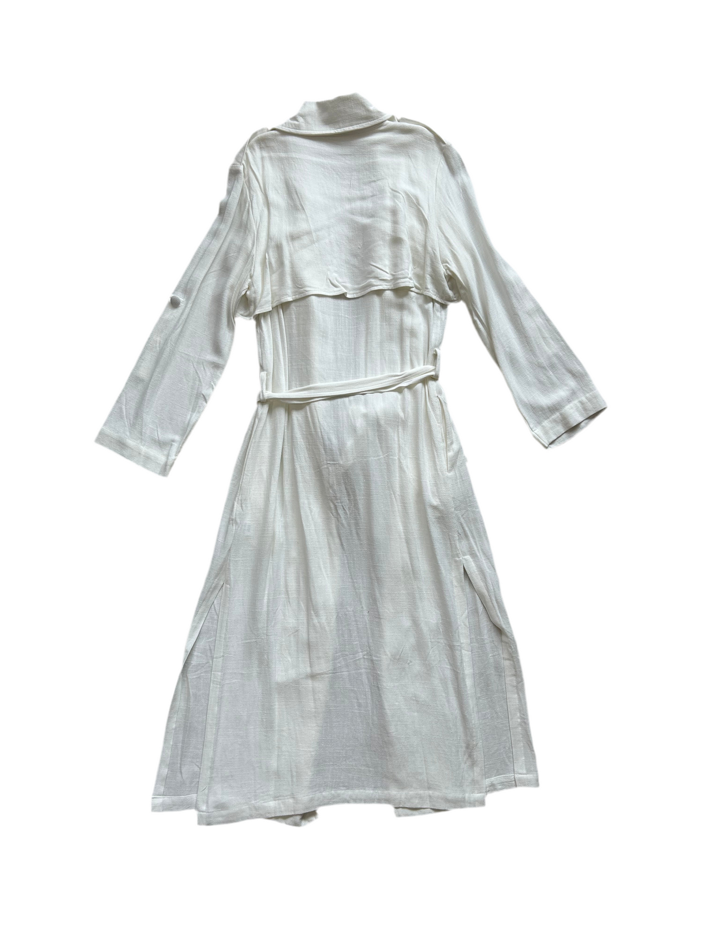 Jlux label White Linen Trench Coat