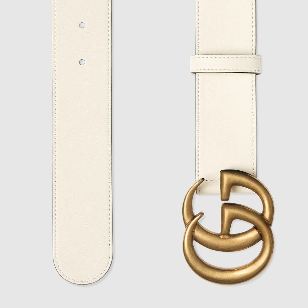 Gucci GG Marmont wide belt ivory