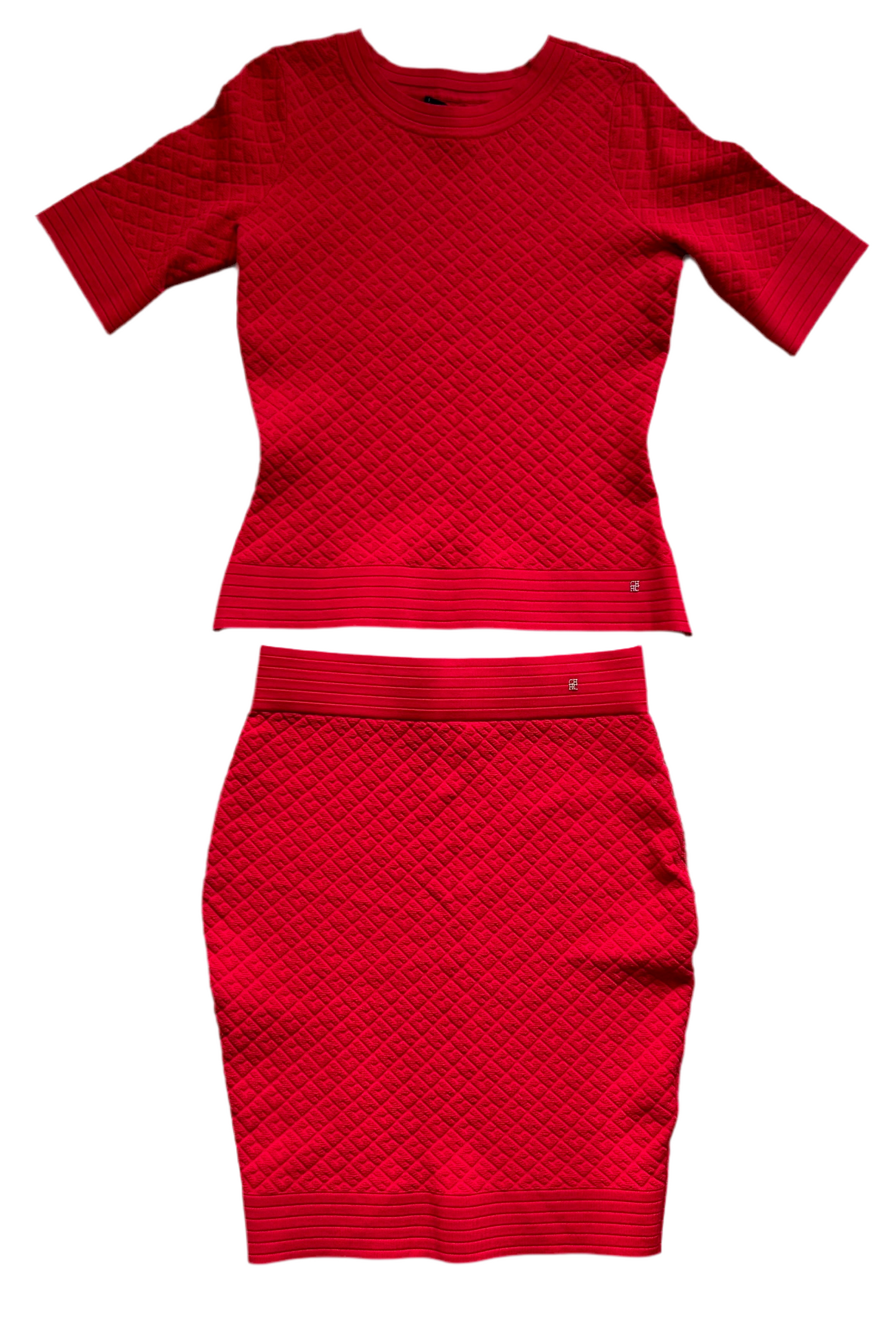 Carolina Herrera Red Skirt Set
