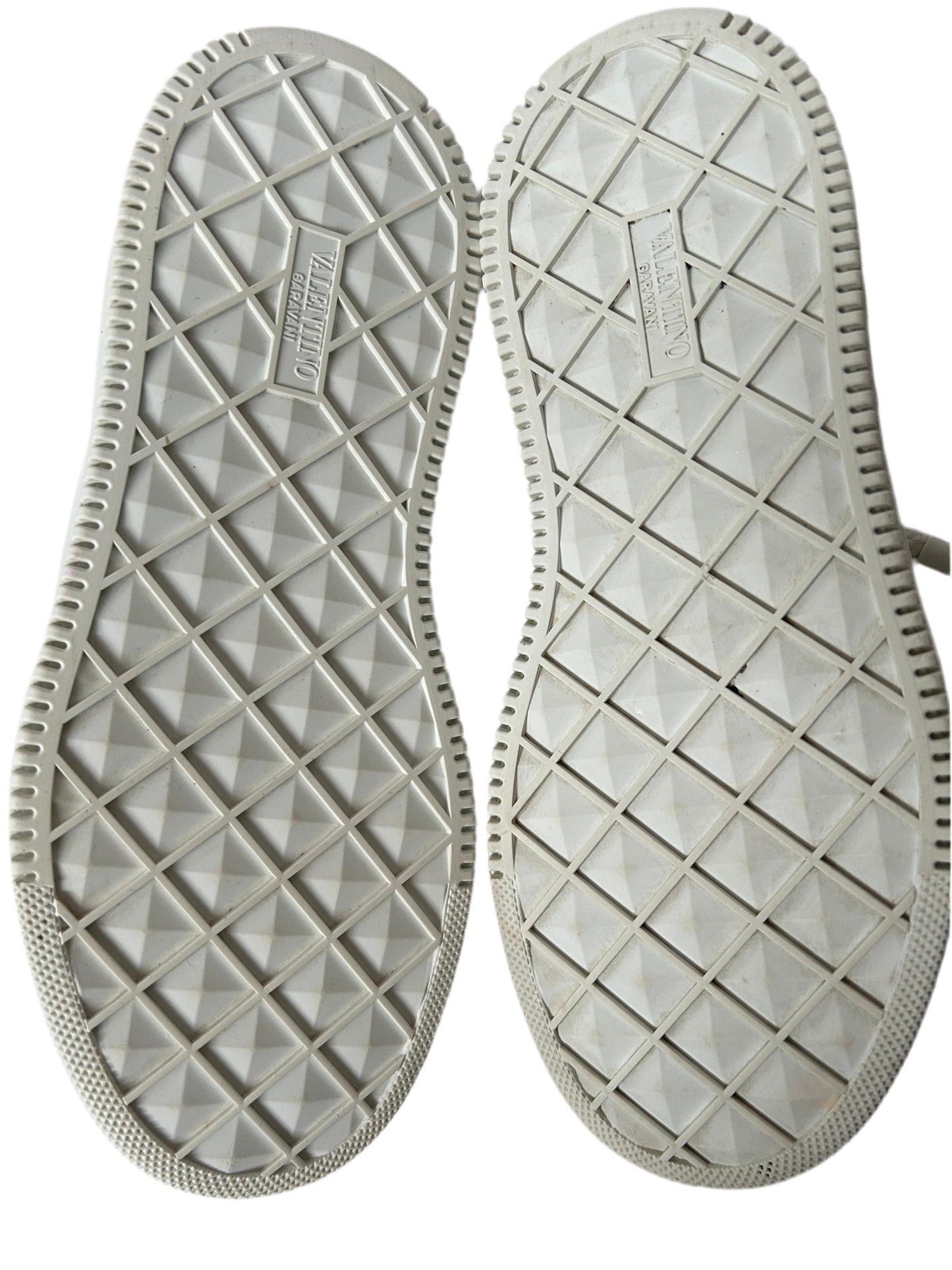 Valentino Garavani Studded Platform White Sneakers