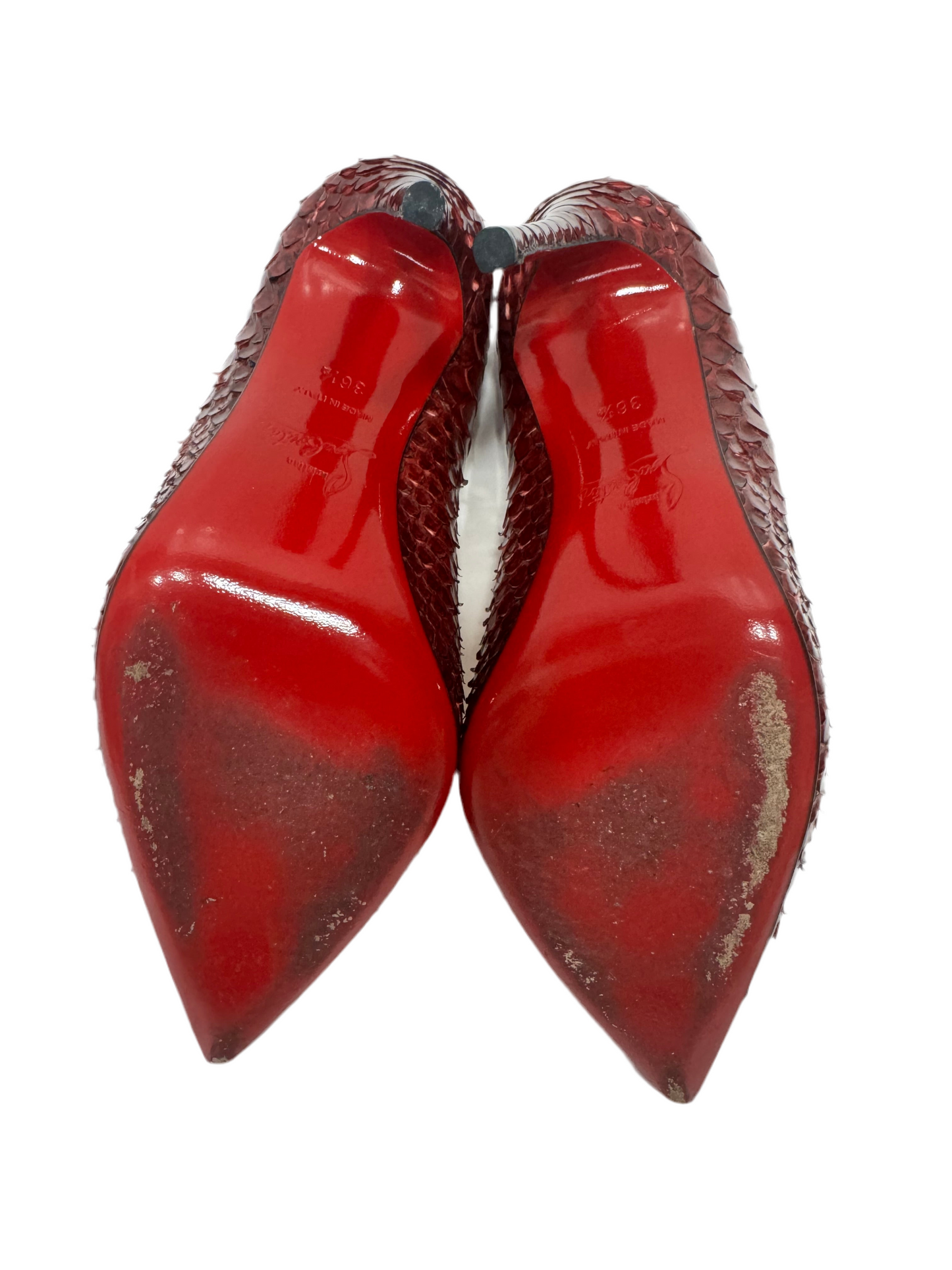 Christian Louboutin Red Leather Heels 36.5