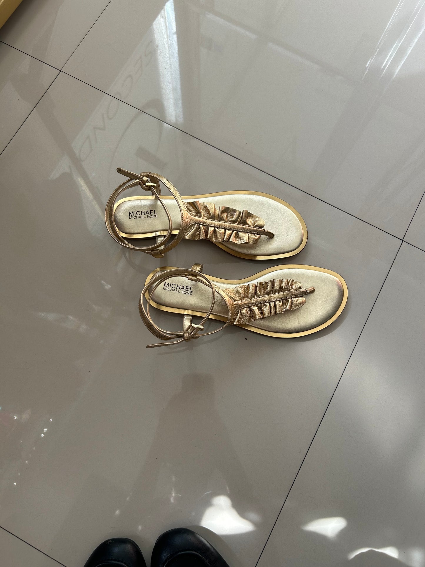 Michael Kors Gold Sandals 6.5