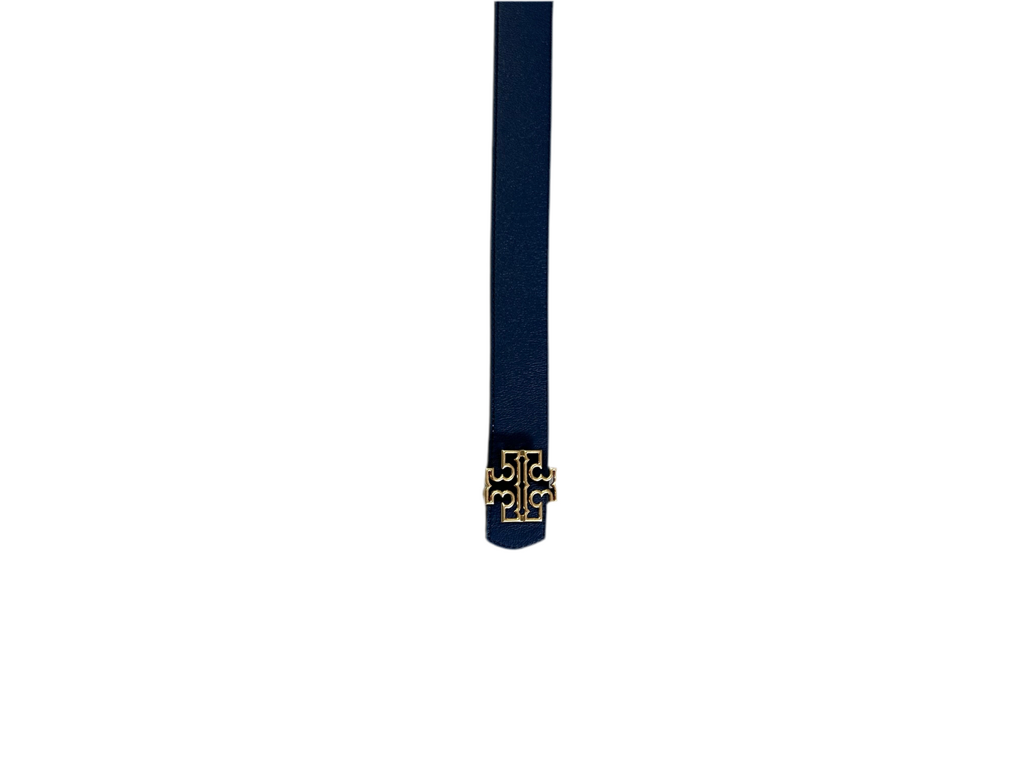 Tory Burch Britten Reversible Belt Ivory/Navy