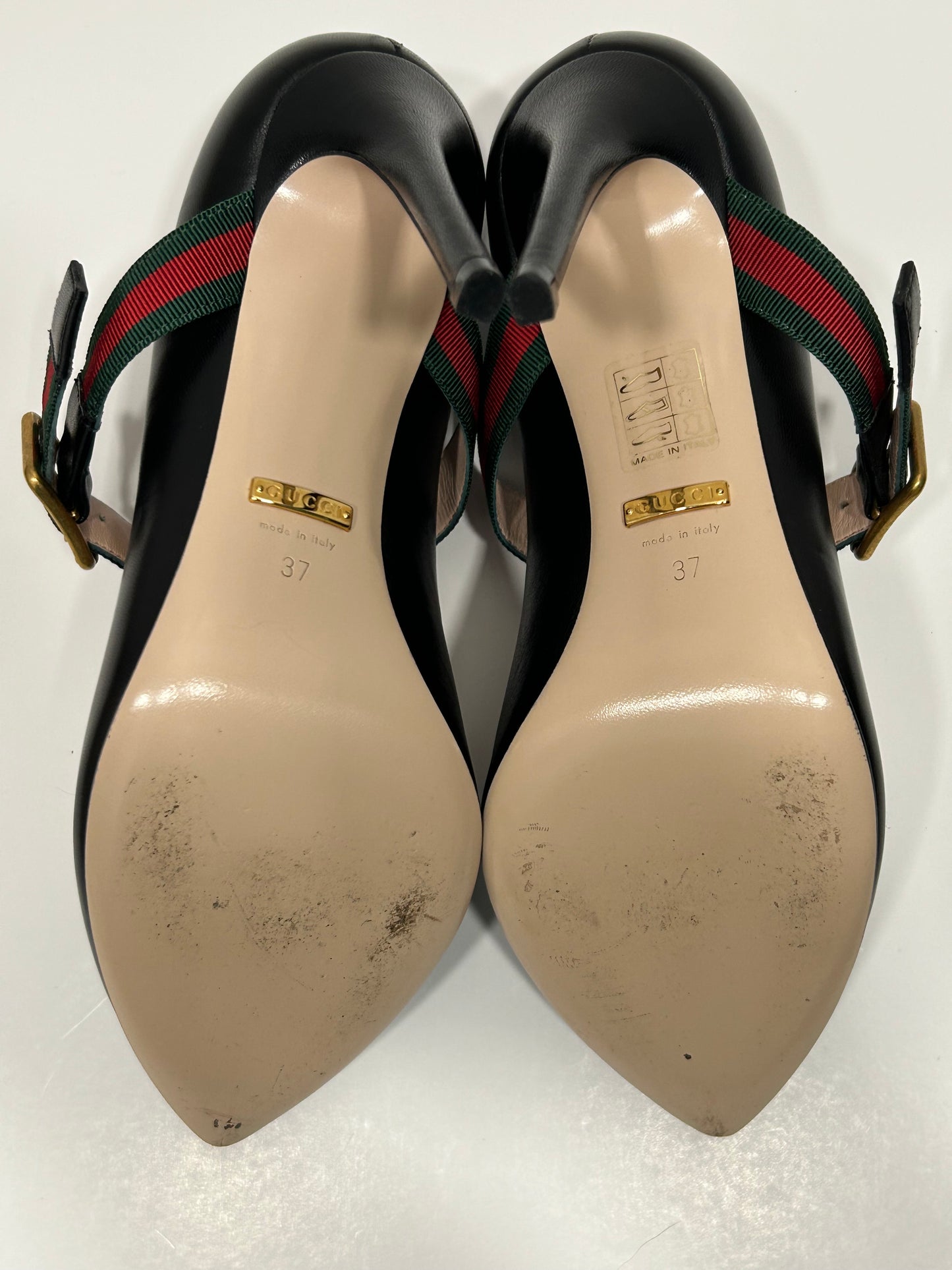 Gucci Sylvie Mary Jane Pumps 37