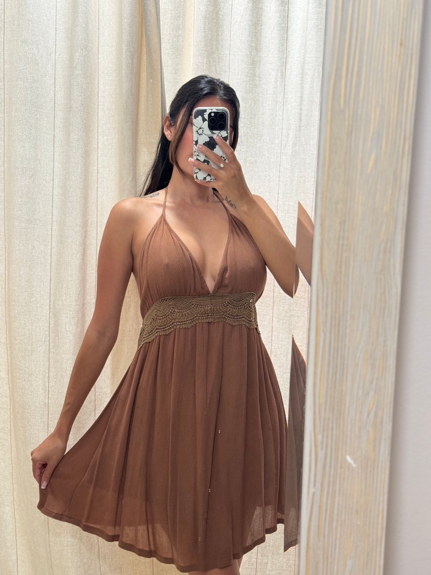 Brown Boho Dress