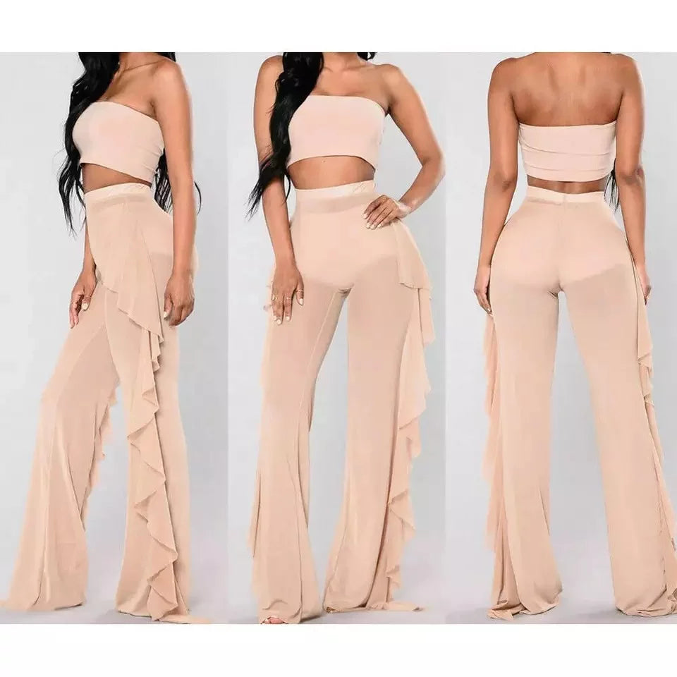 Sheer Mesh Swim Cover Up Pants
