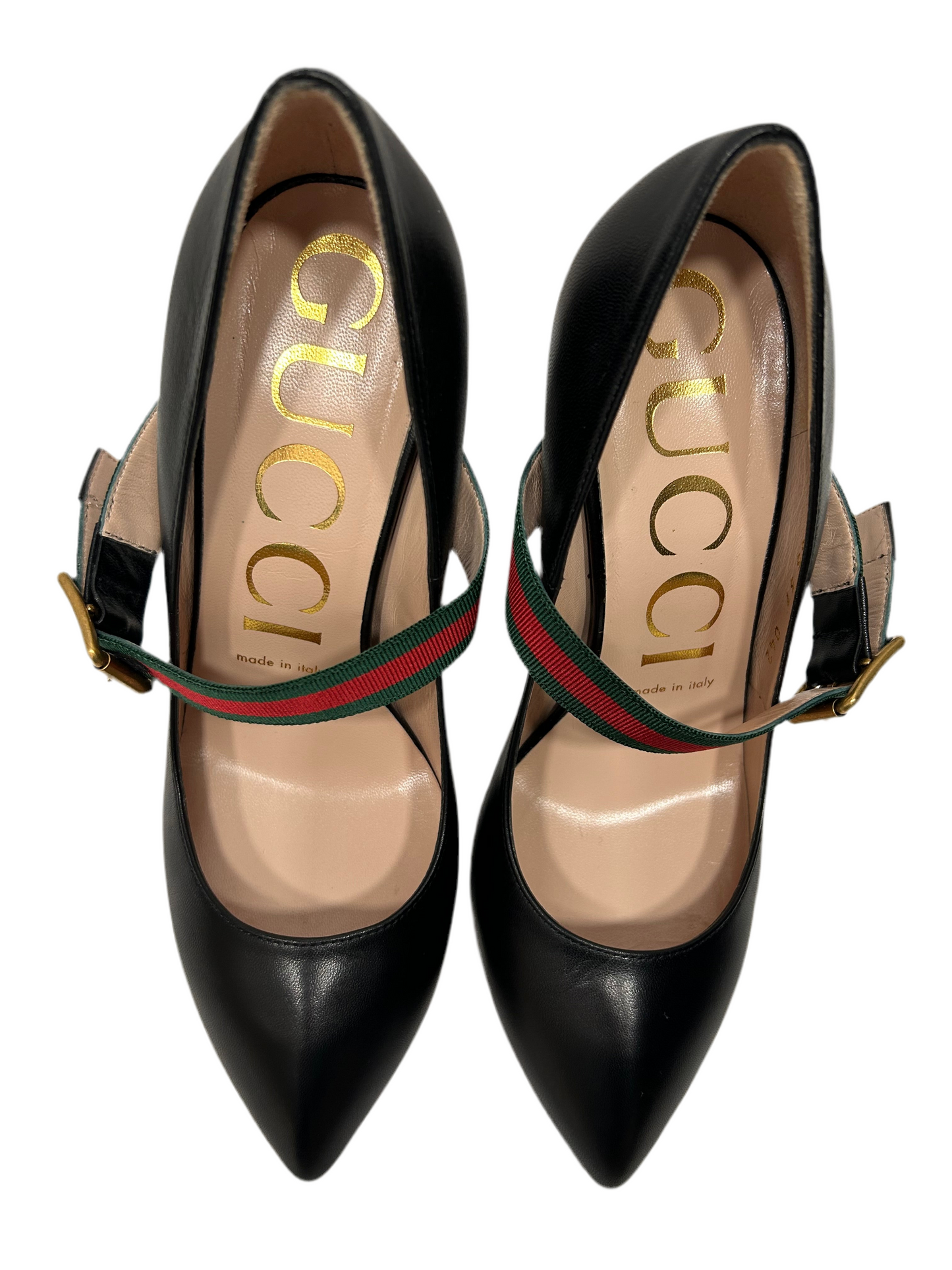 Gucci Sylvie Mary Jane Pumps 37