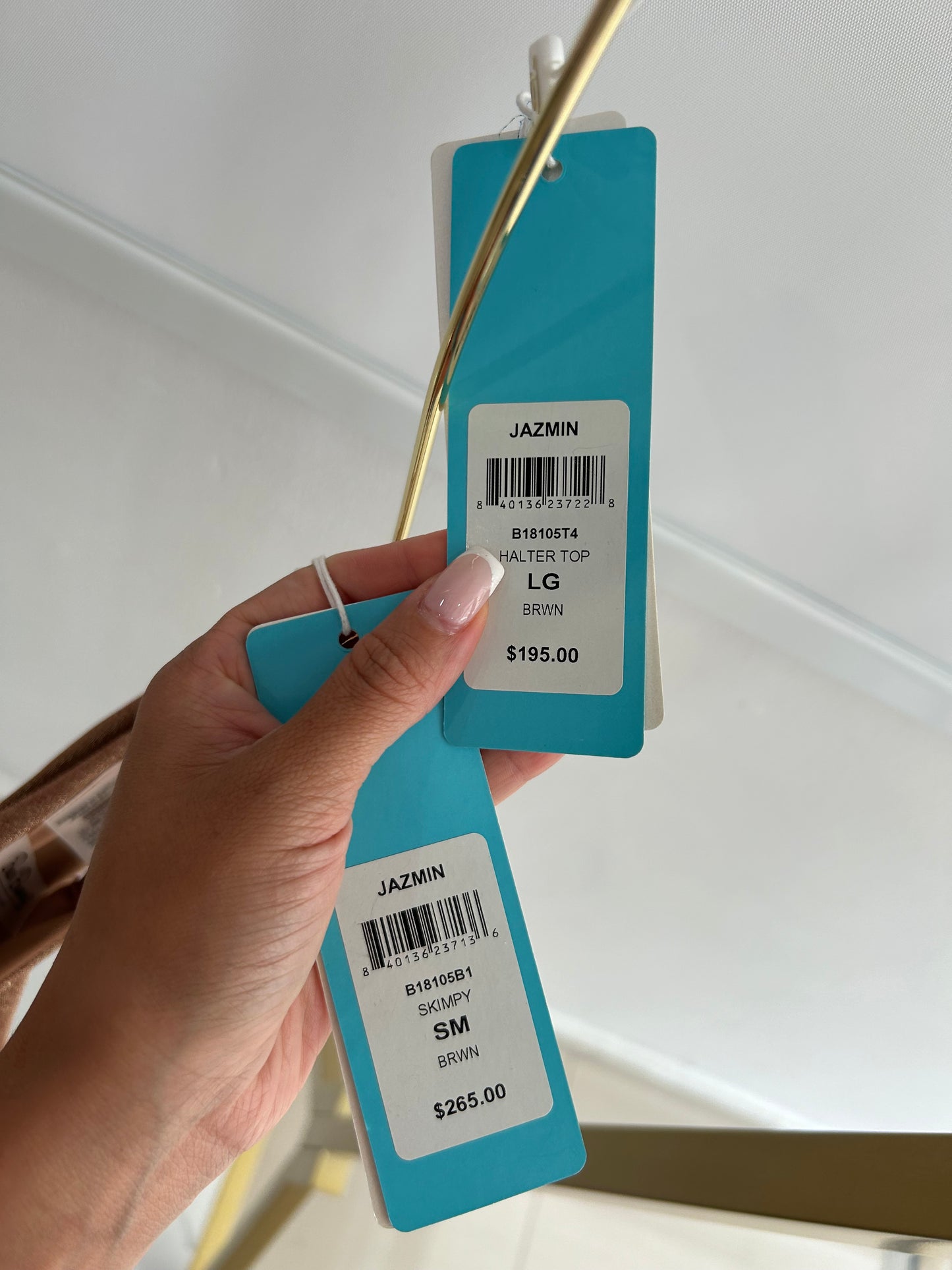 Beach Bunny Brown Glitter Bikini Set