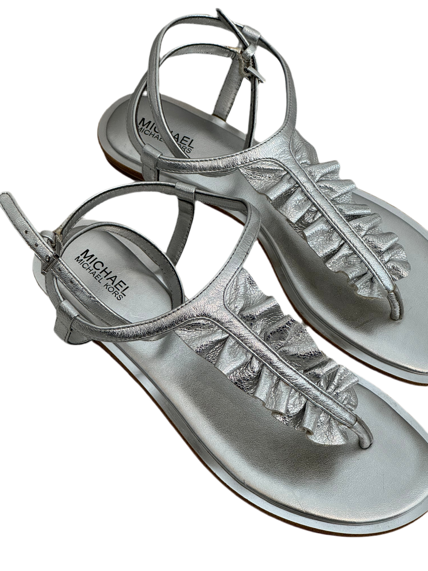 Michael Kors Silver Sandals 6.5