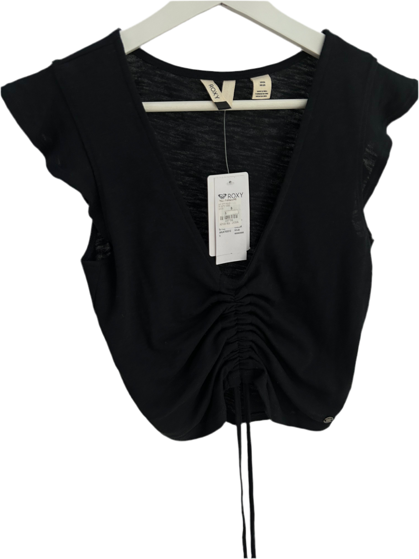 Black touched crop top
