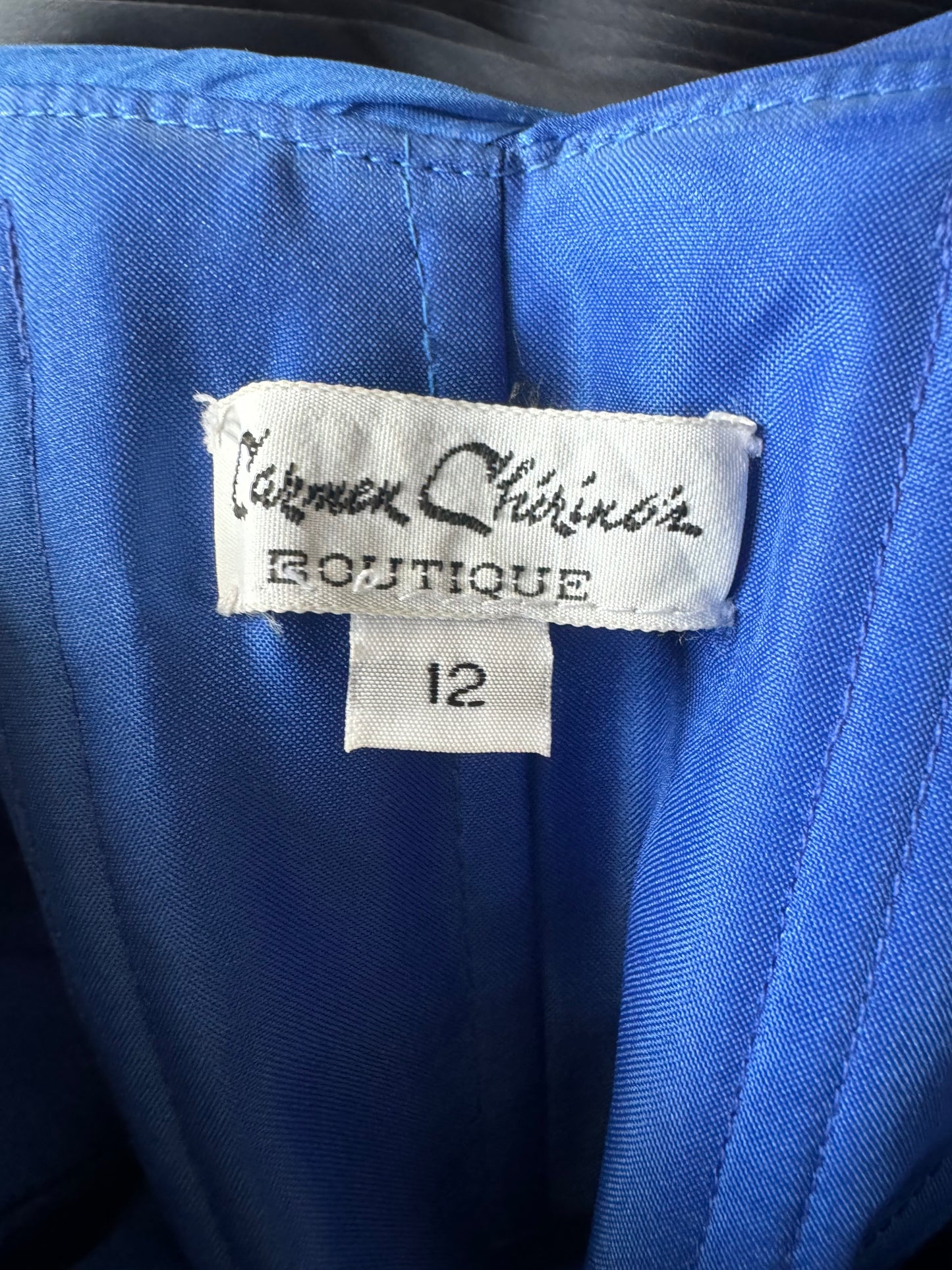 Blue Feather Carmen Chirino Gown 8