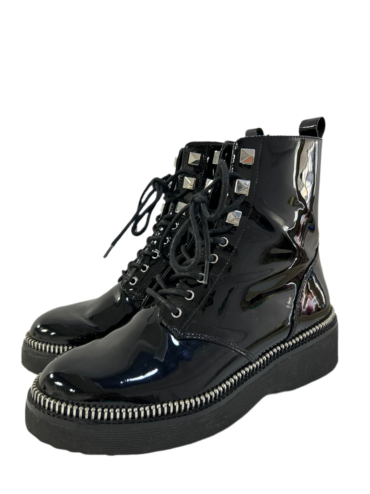 Michael Kors Black Combat Boots 6.5