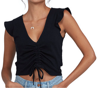 Black touched crop top