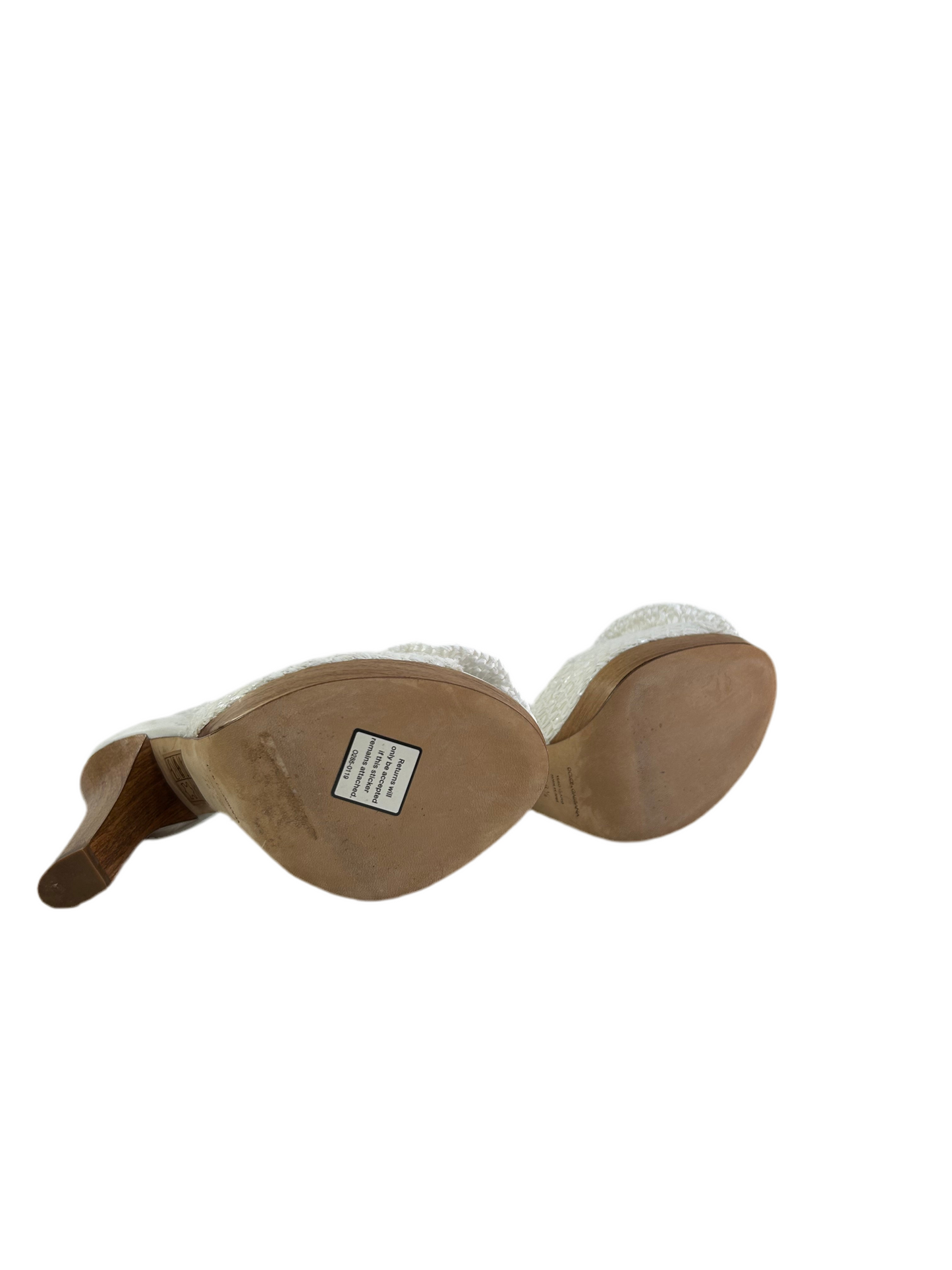 Dolce & Gabbana Raffia Crochet Mules