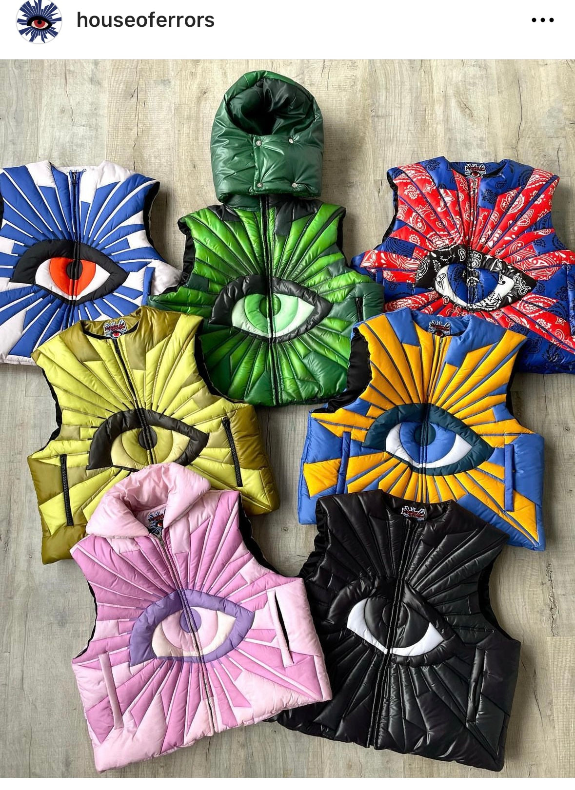 House of Errors Eye of Truth Puffer Vest