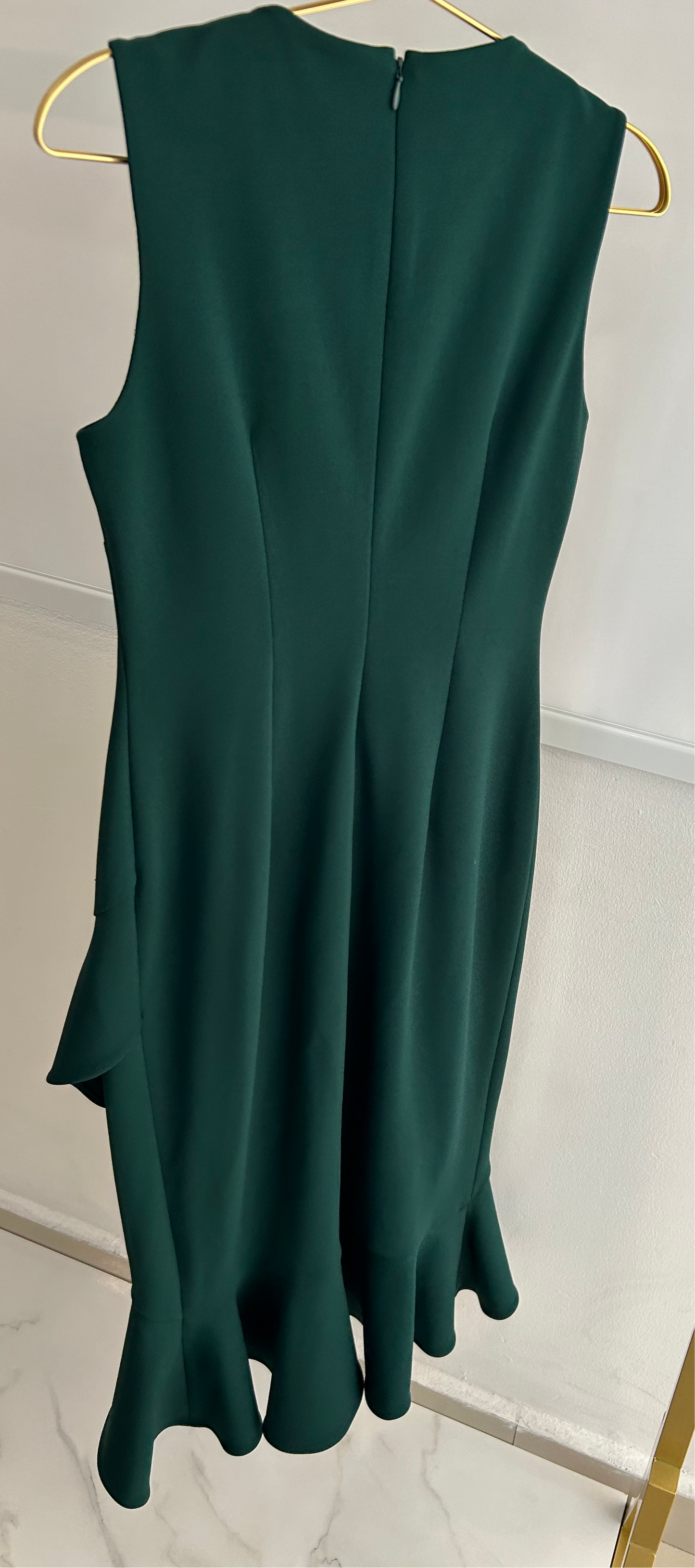Green Ruffle Midi Dress