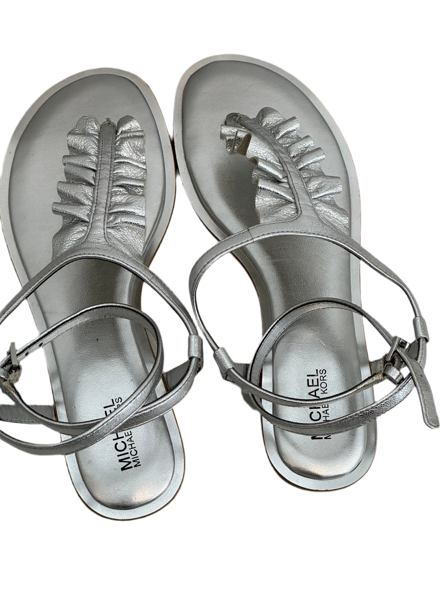 Michael Kors Silver Sandals 6.5