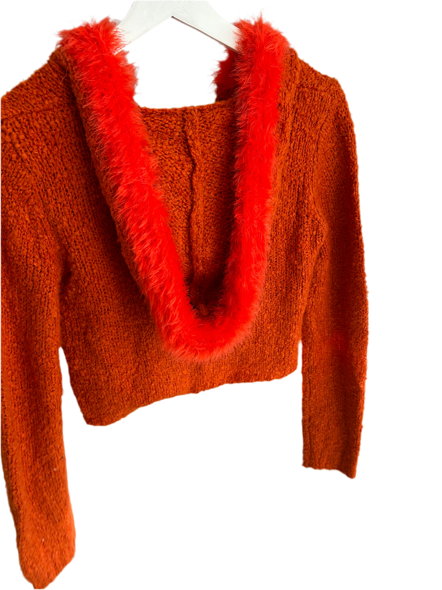 Unif Fuku orange cropped cardigan
