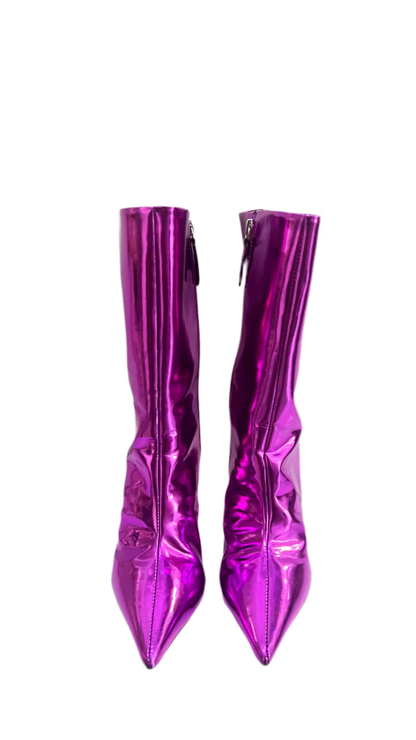 Schutz Rosa Metallic Boots 7