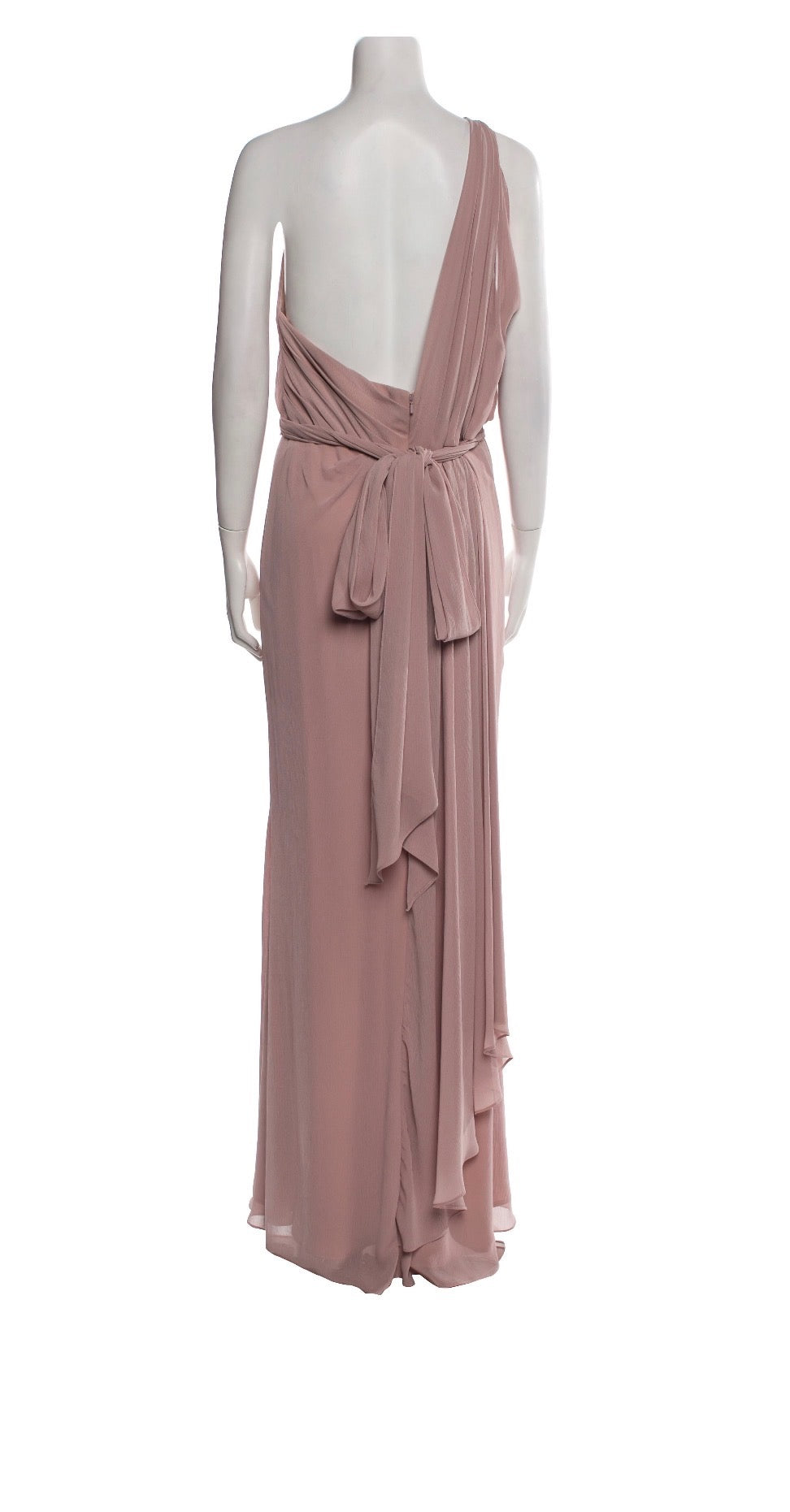 Watters Nora One Shoulder Chiffon Maxi Dress