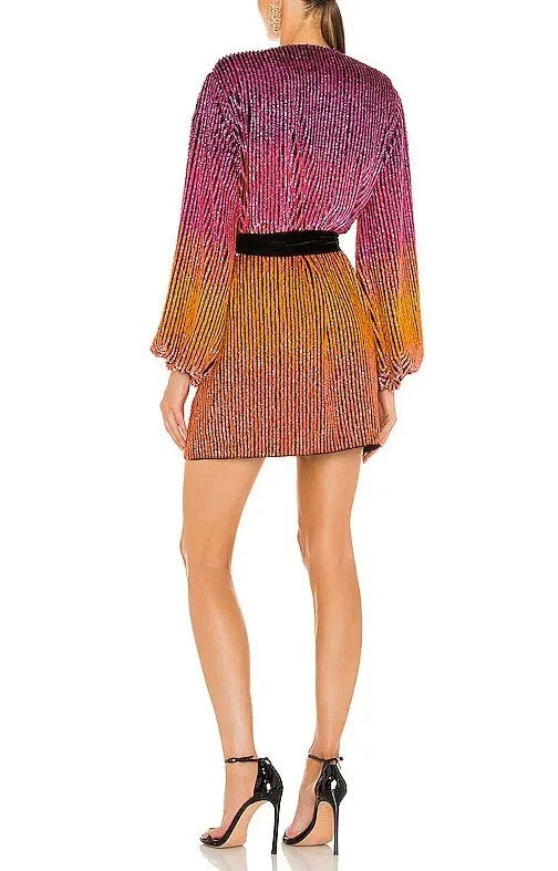 Retrofête Gabrielle Sequin Ombre Robe Mini Dress