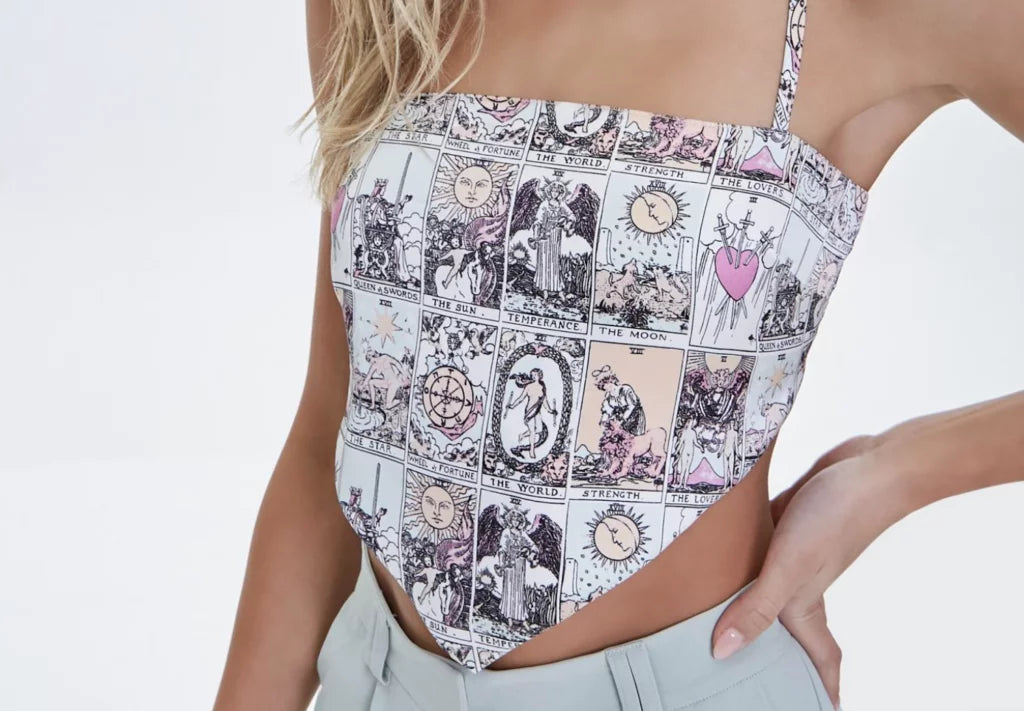 Silk Tarot Crop Top