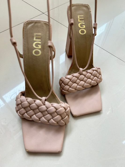 Ego Nude Lace up Sandals 7.5