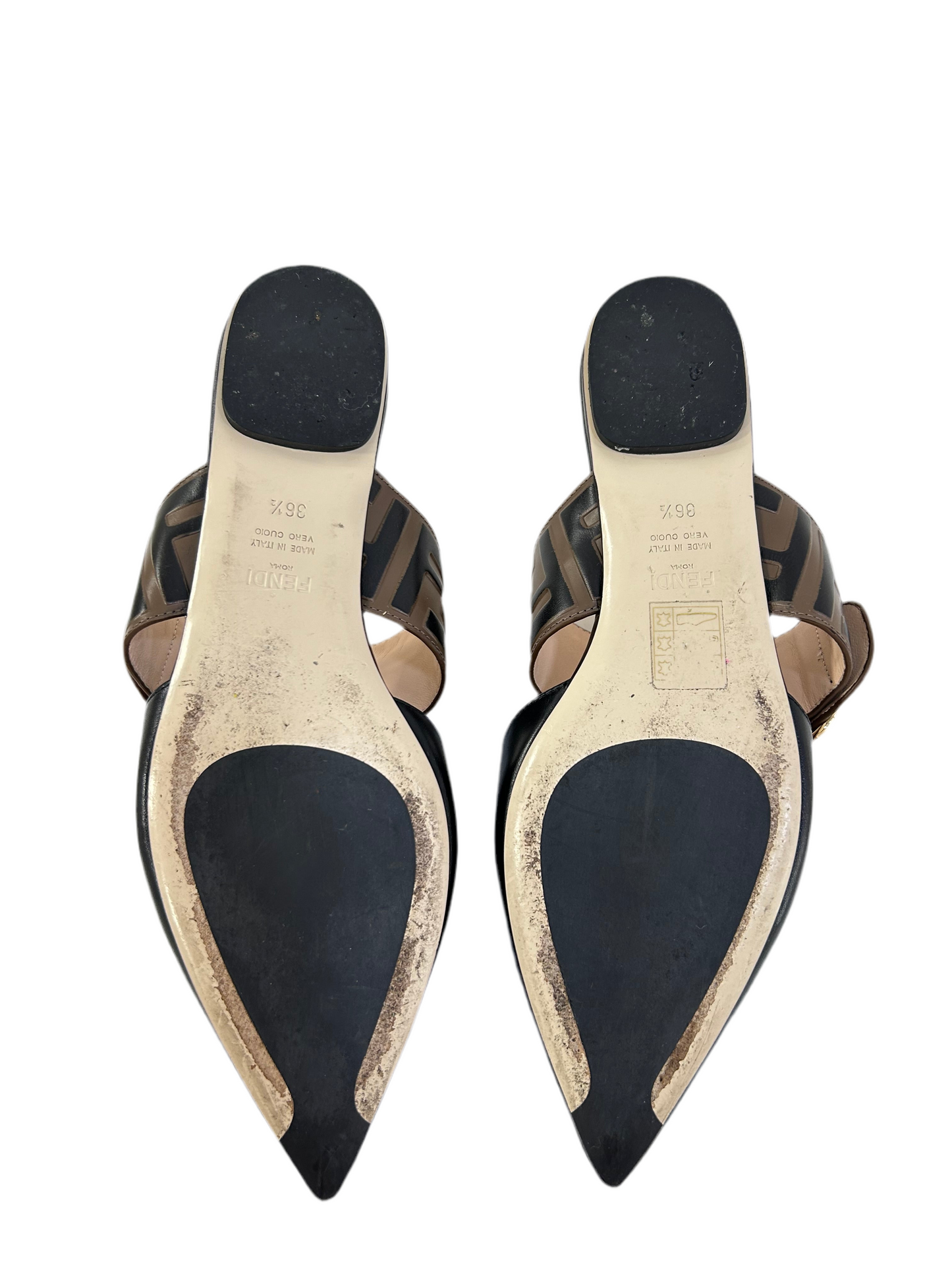 Fendi Leather Slip On Shoes 36.5