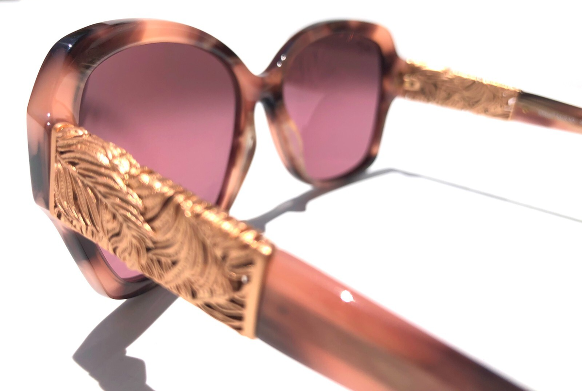 Maui Jim Rose Tortoise Sunglasses with Rose Lenses & Rose Gold Feather Temples