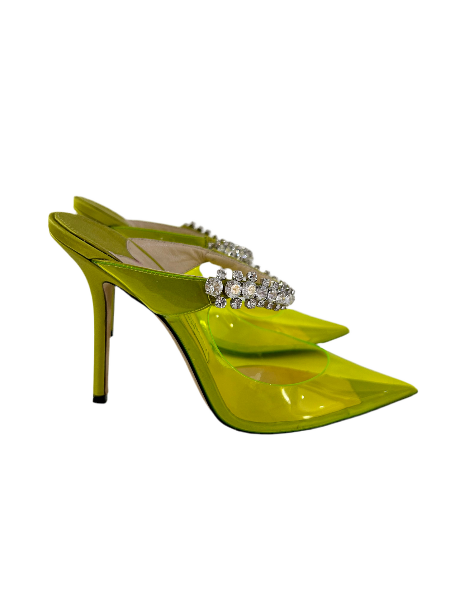 Jimmy Choo Yellow Rhinestone Heels 36.5