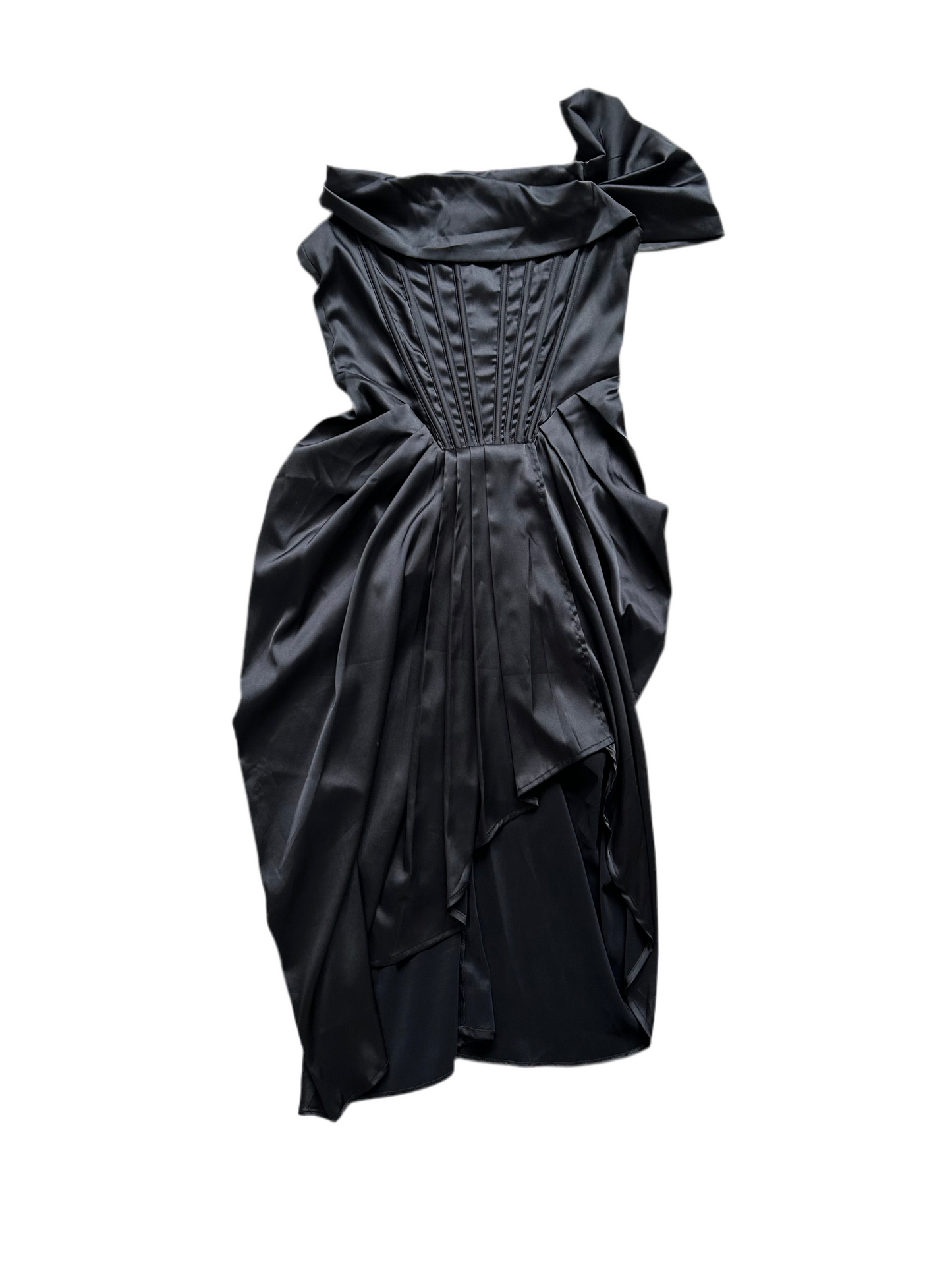 Black Satin Dress M