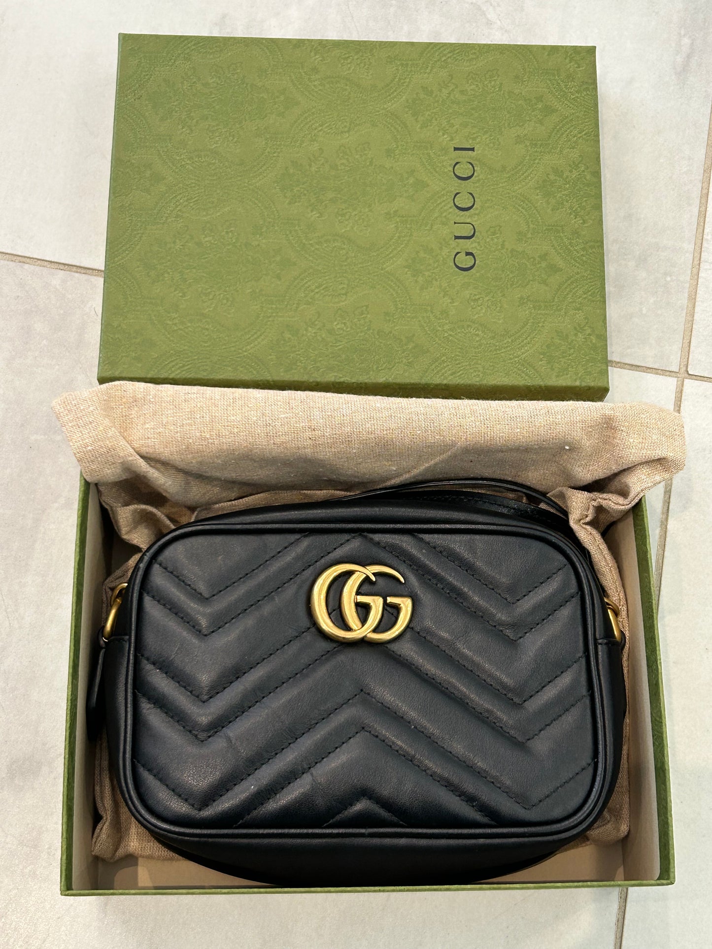 Gucci Black Mini Marmont Crossbody Bag