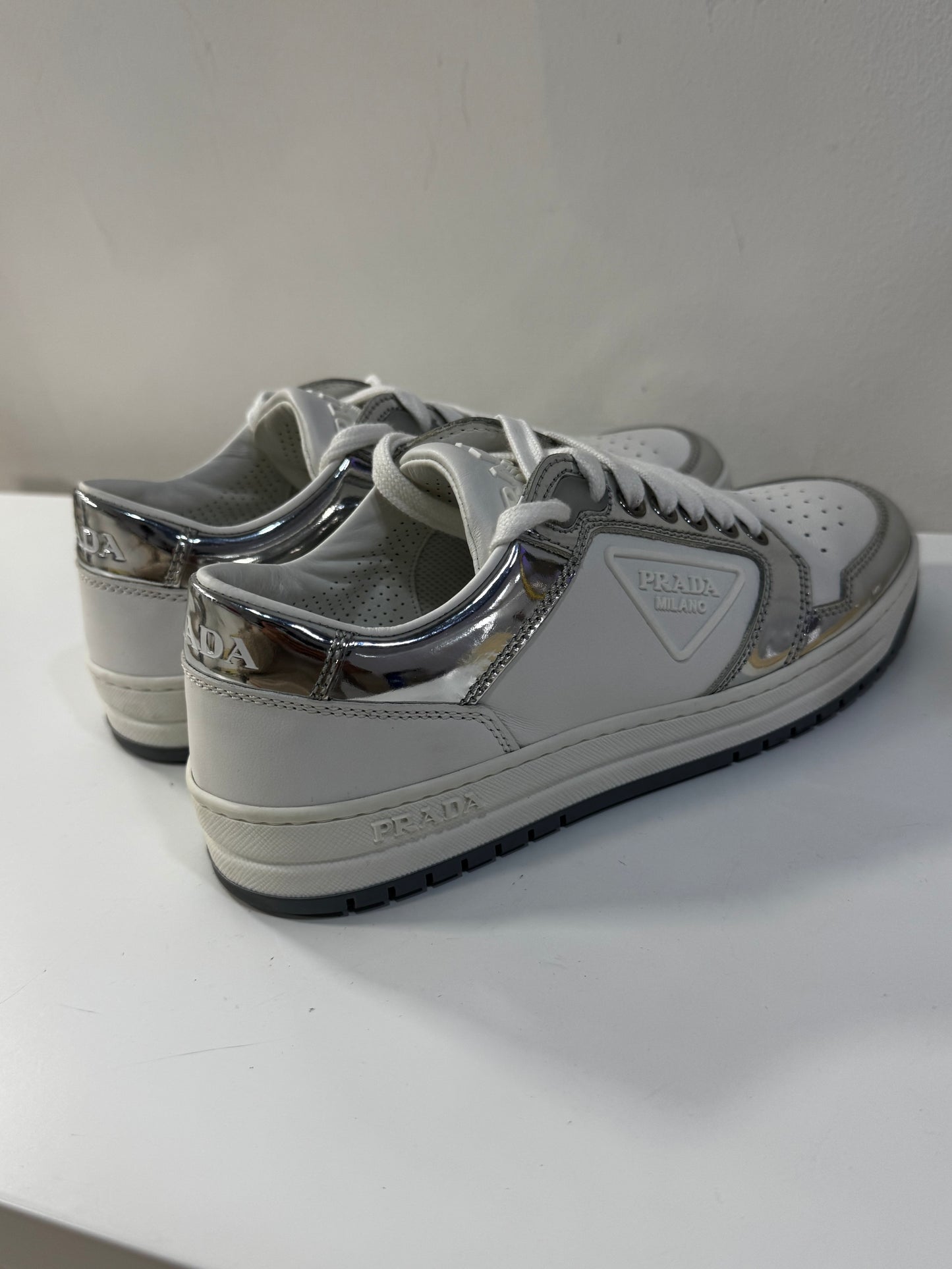 Prada Silver Sneakers