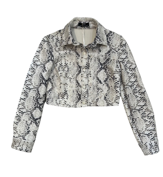 Bershka Snake print cropped jacket