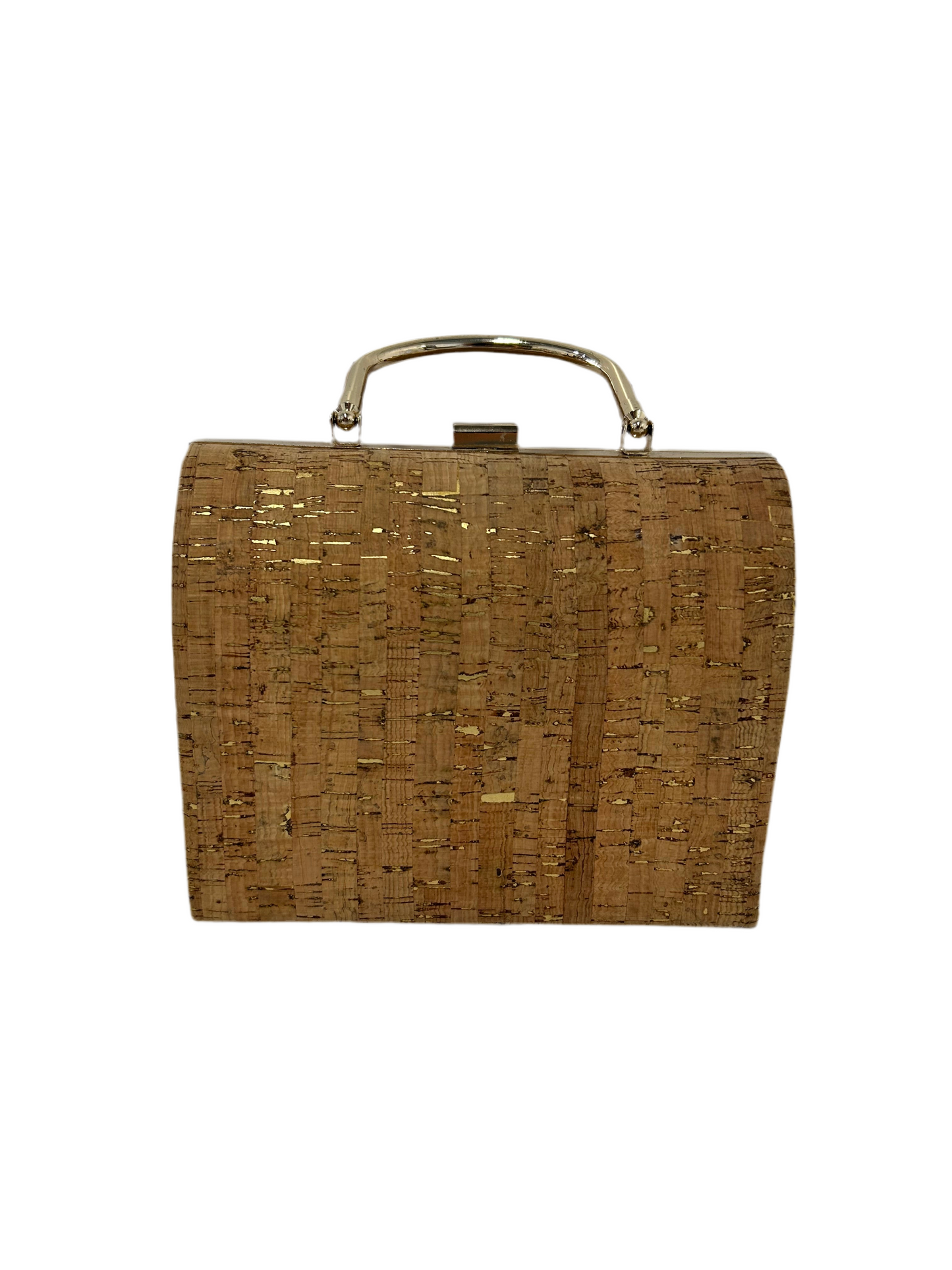 Cork clutch with gold chain