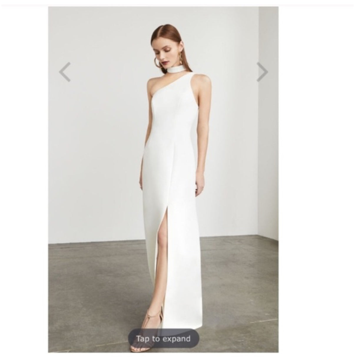 BCBG Maxazria white gown