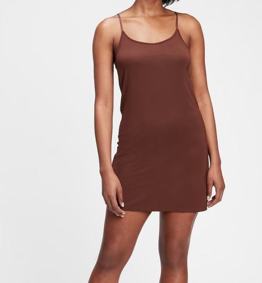 Gap Brown Mesh Slip Dress XS
