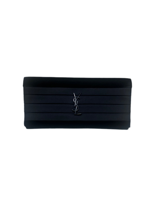 YSL Smoking Velvet Satin Monogram Clutch