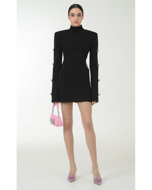 MACH & MACH NWT rib-knit turtleneck minidress
