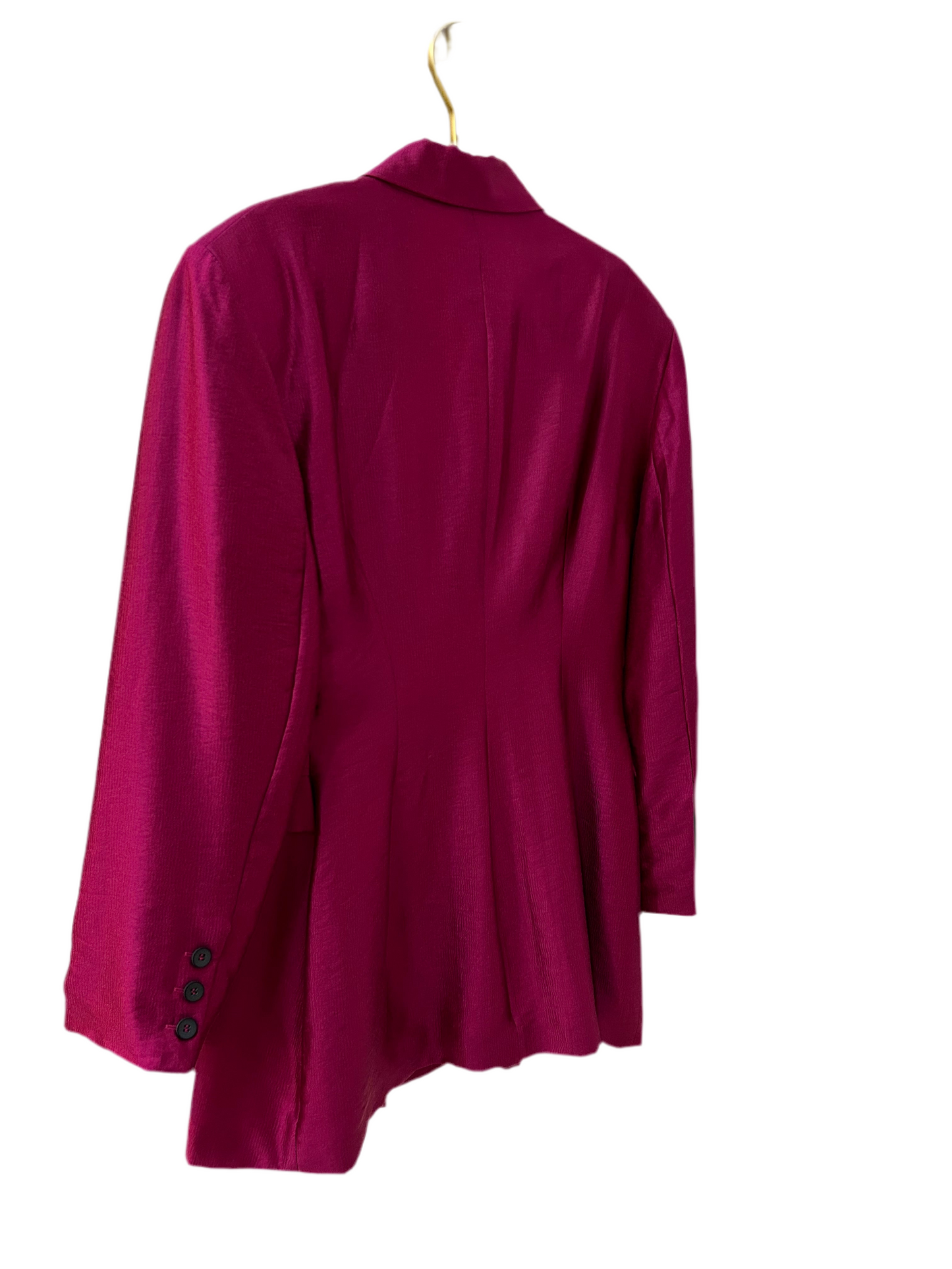 Metallic Magenta Blazer Dress