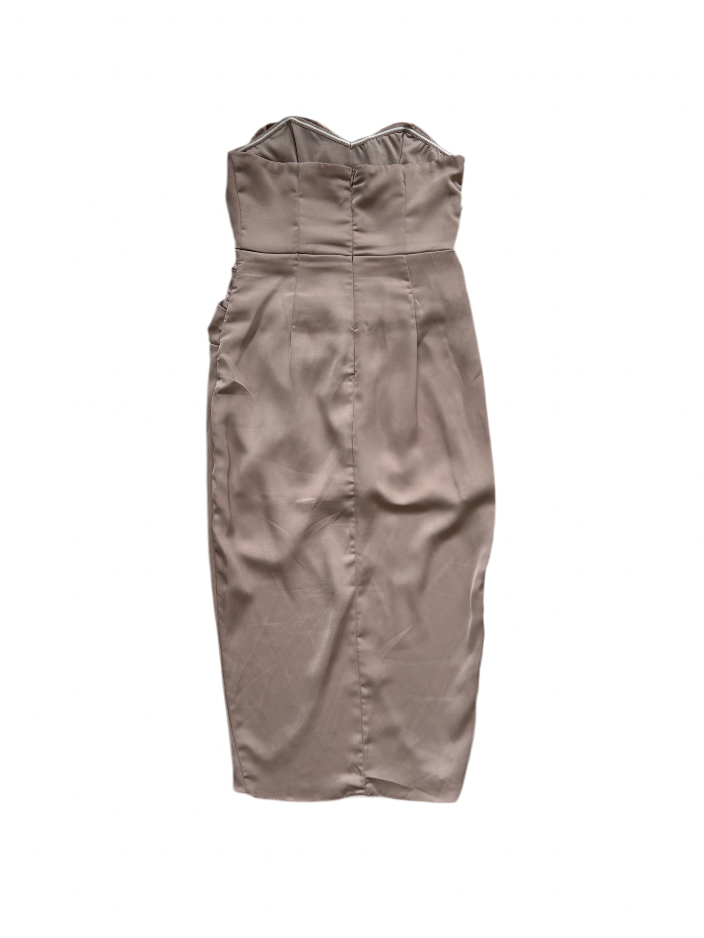 Beige strapless dress S