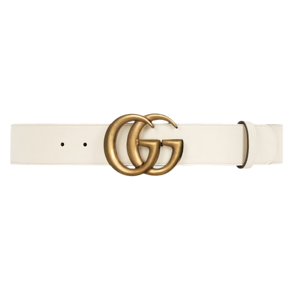 Gucci GG Marmont wide belt ivory